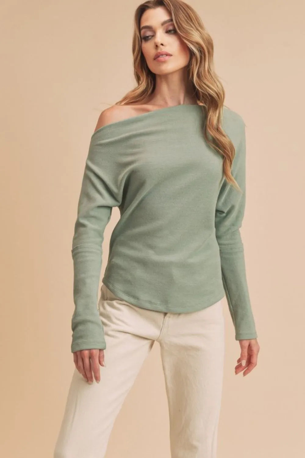 Aemi + Co One Shoulder Long Sleeve Knit Top | STAHlin RADIANCE