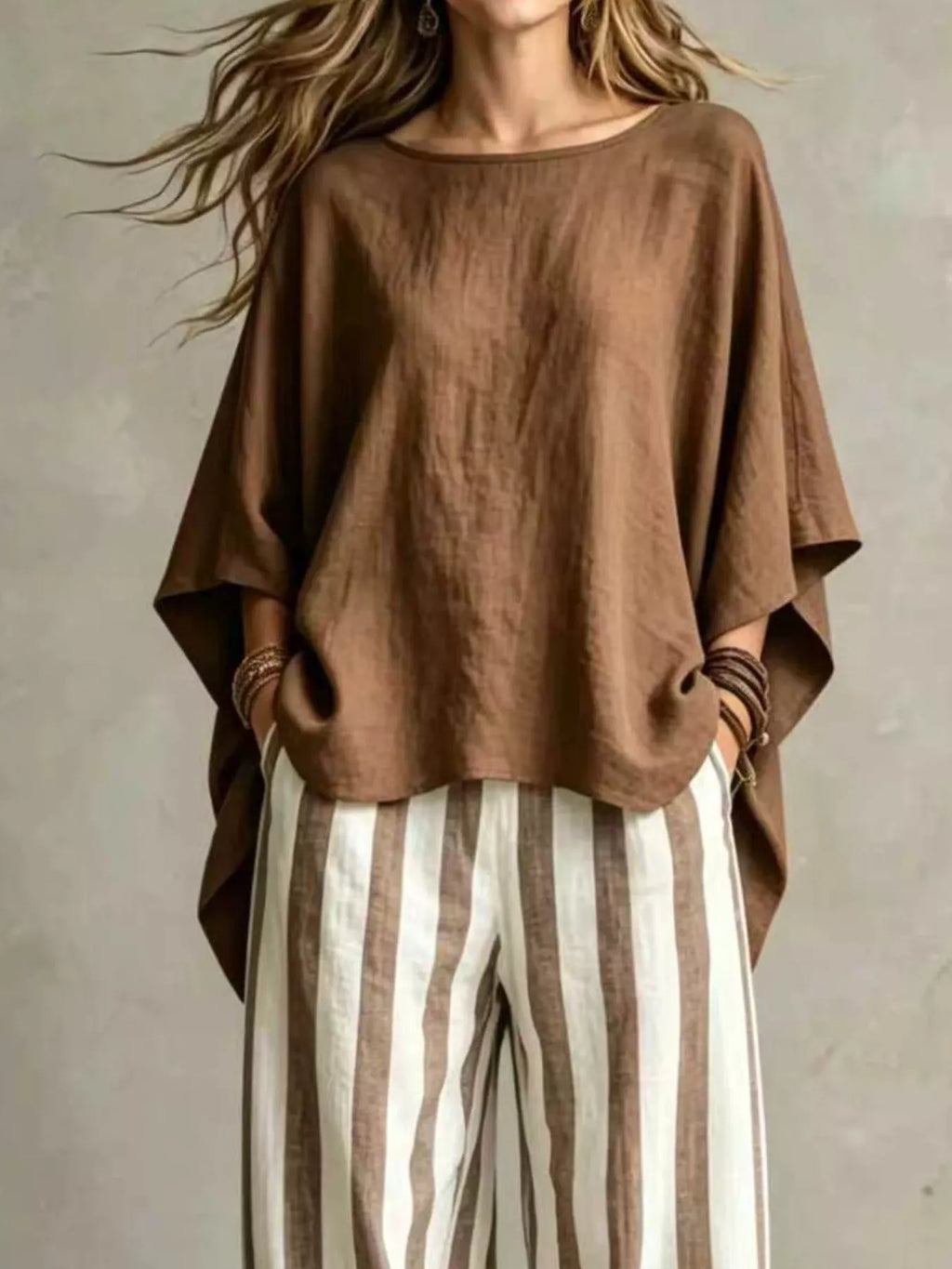 Full Size Solid Color Top and Pants Set Plus Size | STAHlin RADIANCE