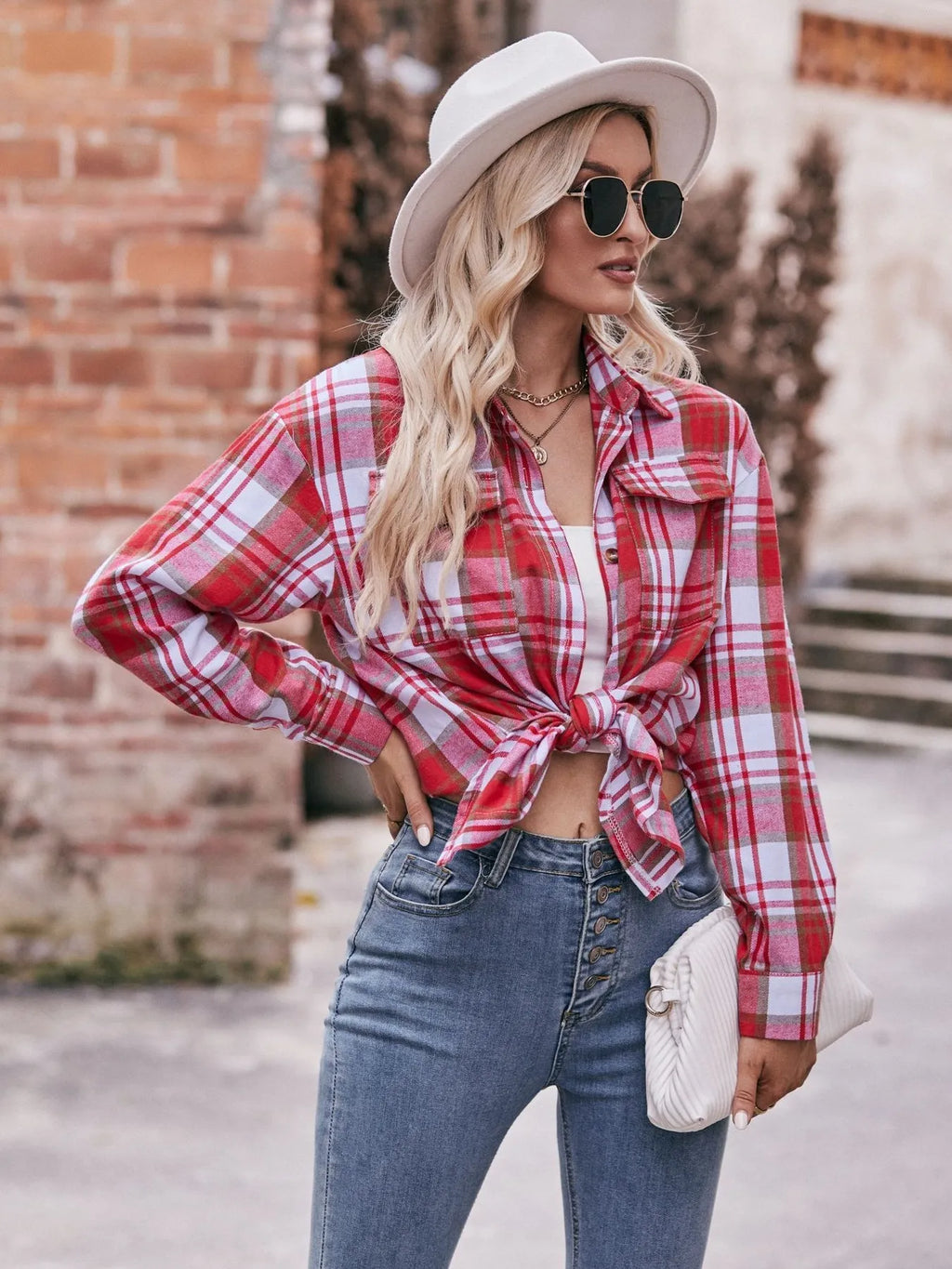 Plaid Button-Down Long Sleeve Shirt | STAHlin RADIANCE