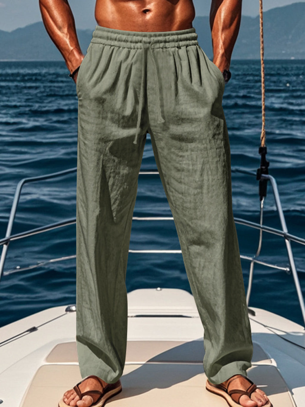 Men's Full Size Casual Loose-Fit Pants with Elastic Drawstring Waist Plus Size | STAHlin RADIANCE
