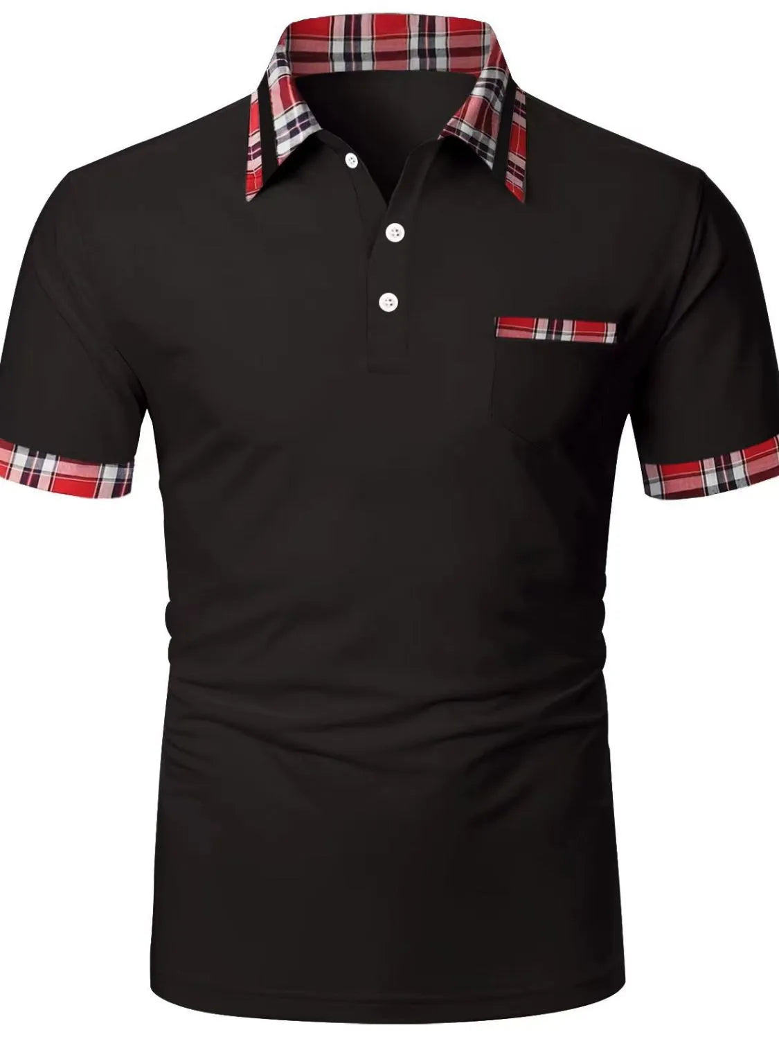 Men's Full Size Collared Neck Short Sleeve Polo Plus Size | STAHlin RADIANCE