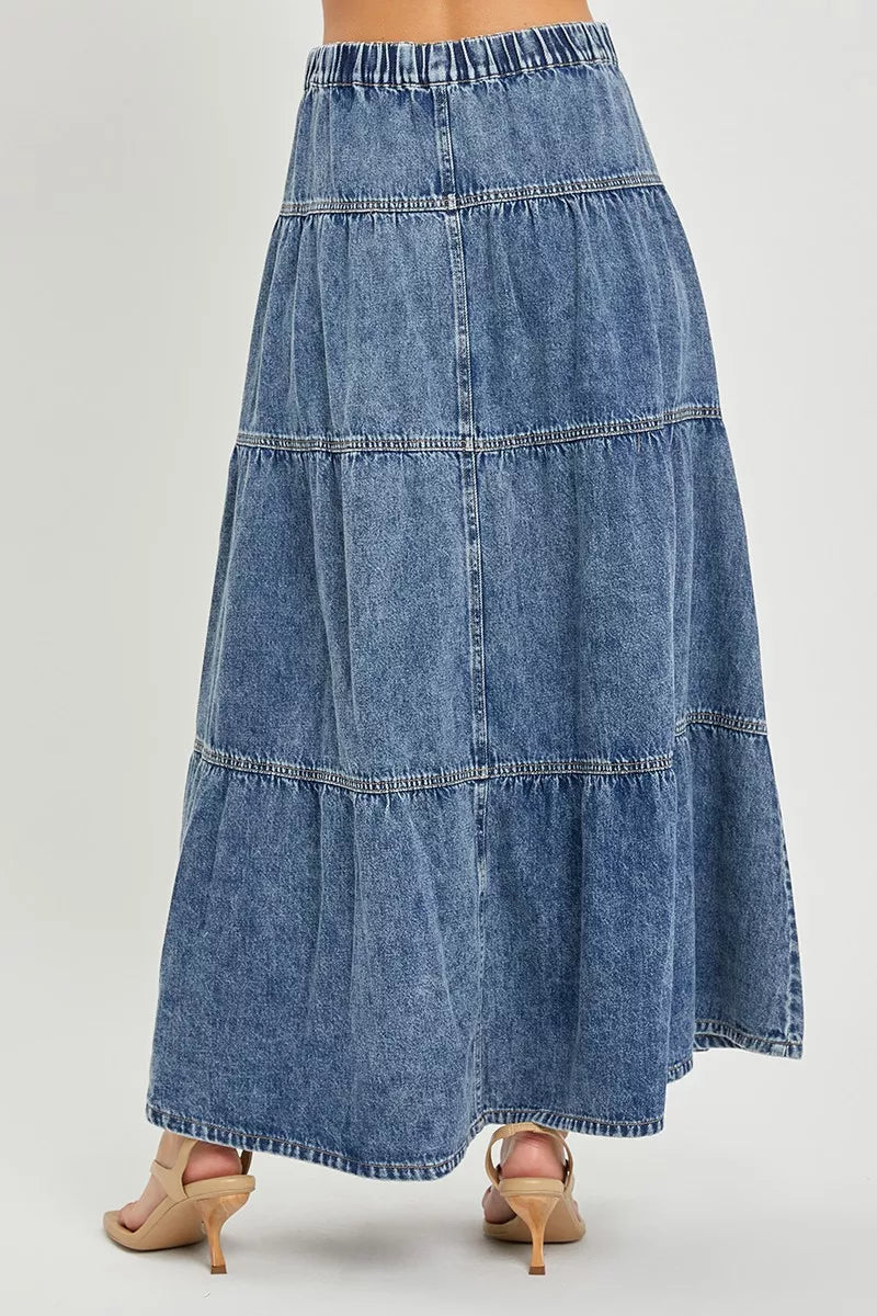 RISEN High Rise Ruffle Long Skirts | STAHlin RADIANCE