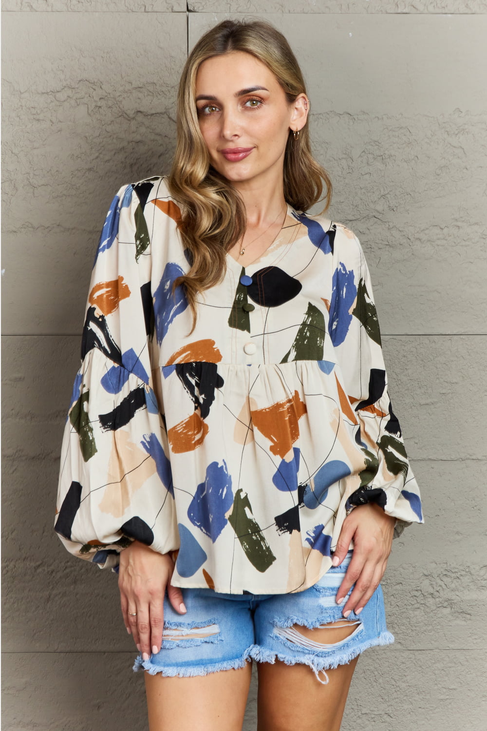 Hailey & Co Wishful Thinking Multi Colored Printed Blouse | STAHlin RADIANCE