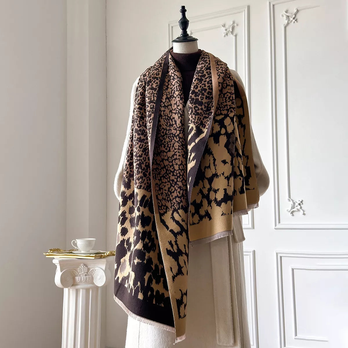 Leopard Print Winter Scarf | STAHlin RADIANCE
