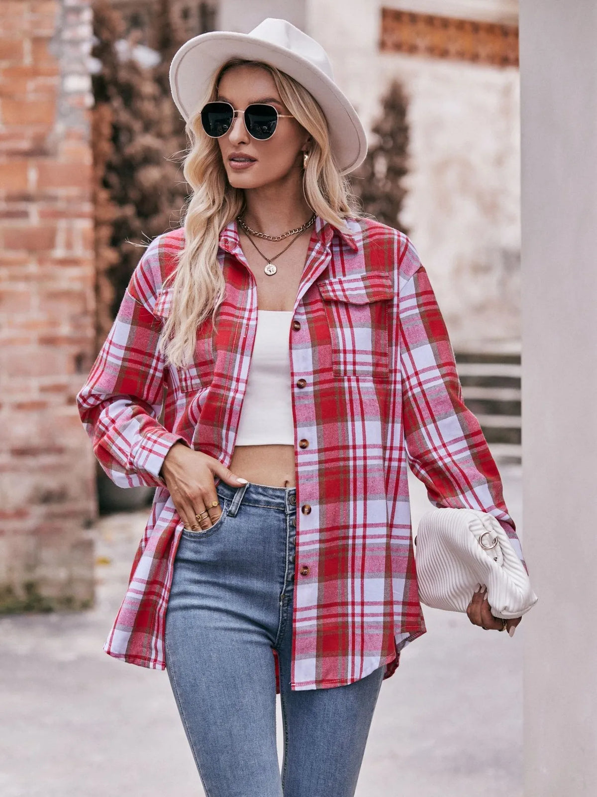 Plaid Button-Down Long Sleeve Shirt | STAHlin RADIANCE