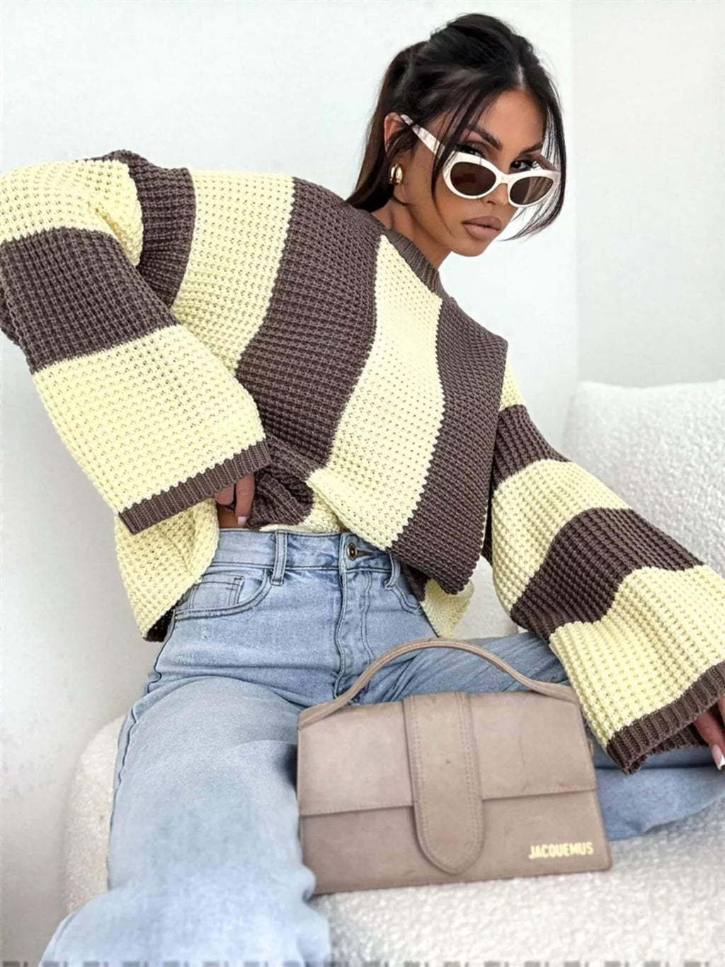 Color Block Long Sleeve Sweater | STAHlin RADIANCE