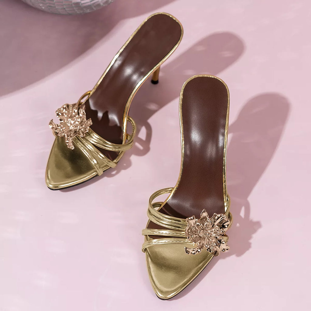 Floral Embellished High Heel Sandals | STAHlin RADIANCE