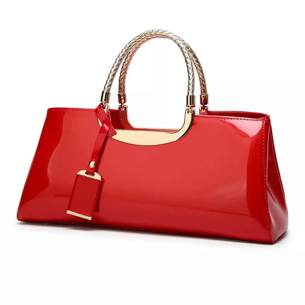 Patent Leather Handbag with Top Handle | STAHlin RADIANCE