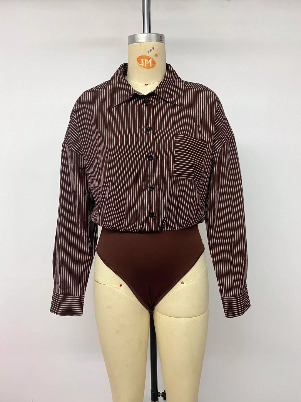 Striped Button-Up Bodysuit | STAHlin RADIANCE