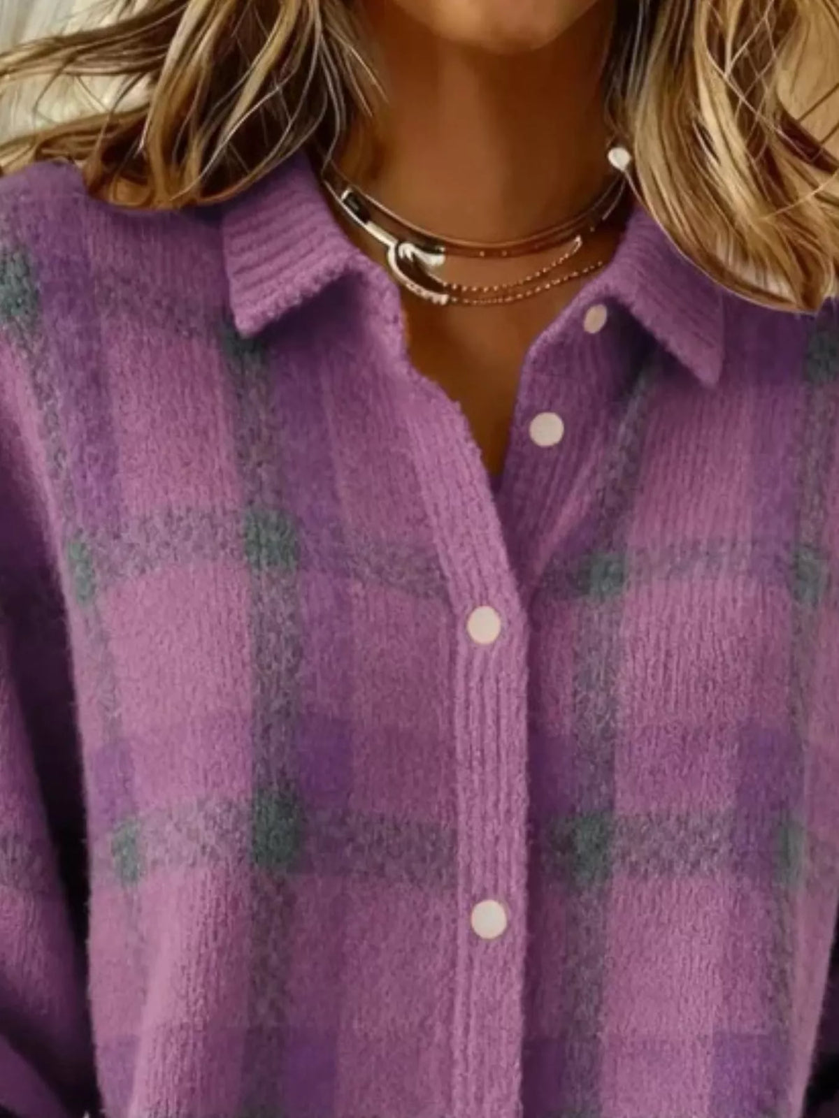 The Plaid Knit Cardigan | STAHlin RADIANCE