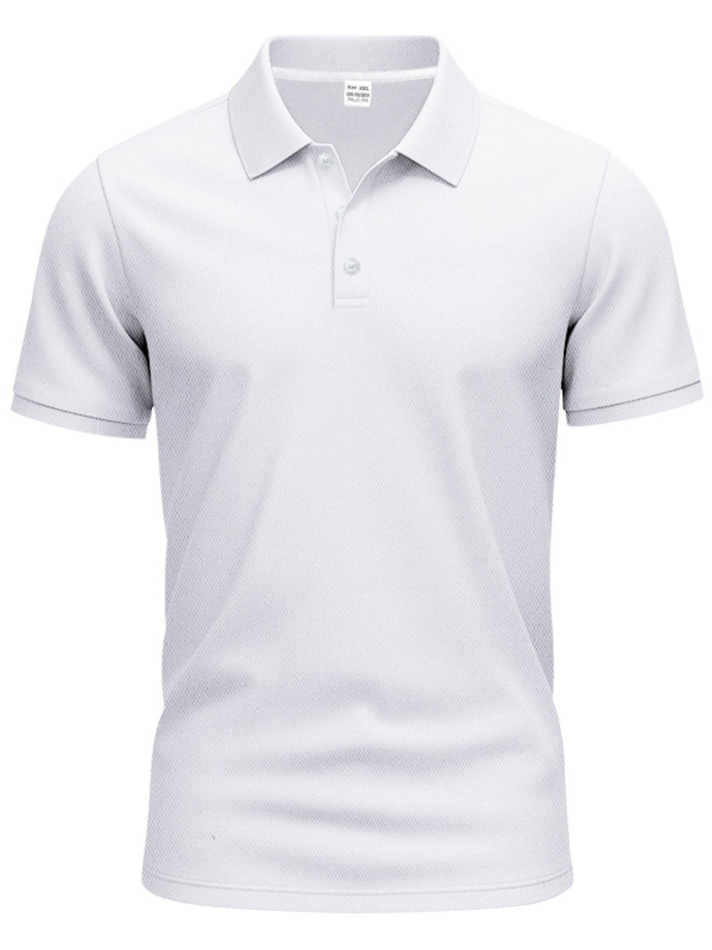 Men's Full Size Button Detail Short Sleeve Polo Plus Size | STAHlin RADIANCE