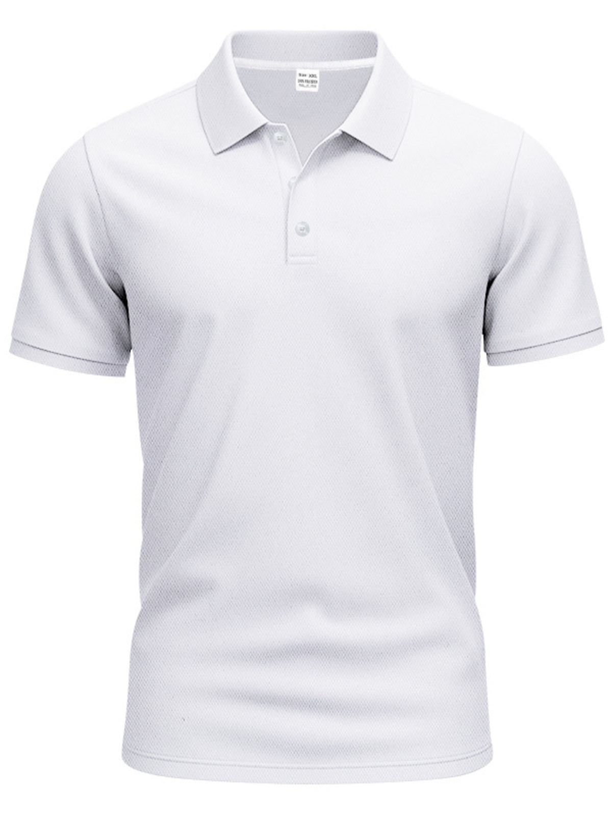 Men's Full Size Button Detail Short Sleeve Polo Plus Size | STAHlin RADIANCE