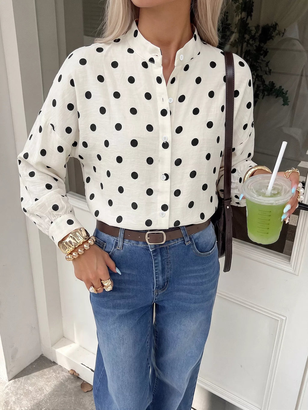 Polka Dot Button-Up Shirt | STAHlin RADIANCE