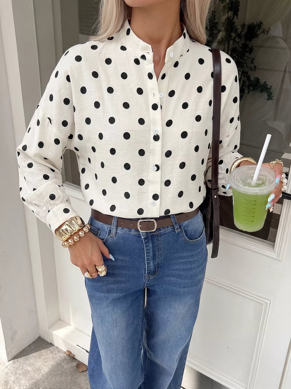 Polka Dot Button-Up Shirt | STAHlin RADIANCE