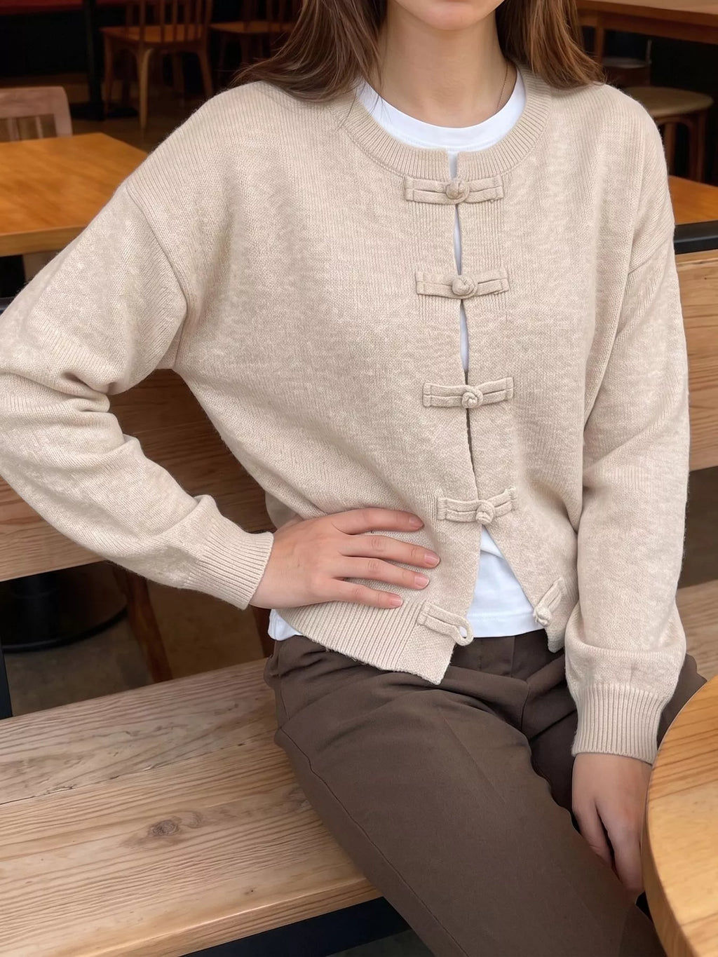 Button Up Dropped Shoulder Cardigan | STAHlin RADIANCE