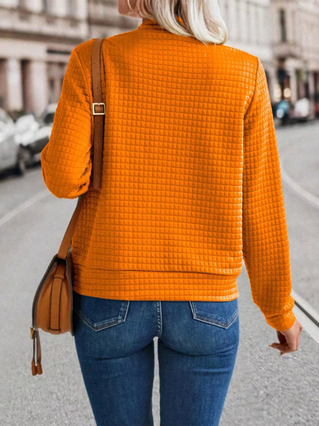 Textured Zip-Up Long Sleeve Jacket | STAHlin RADIANCE