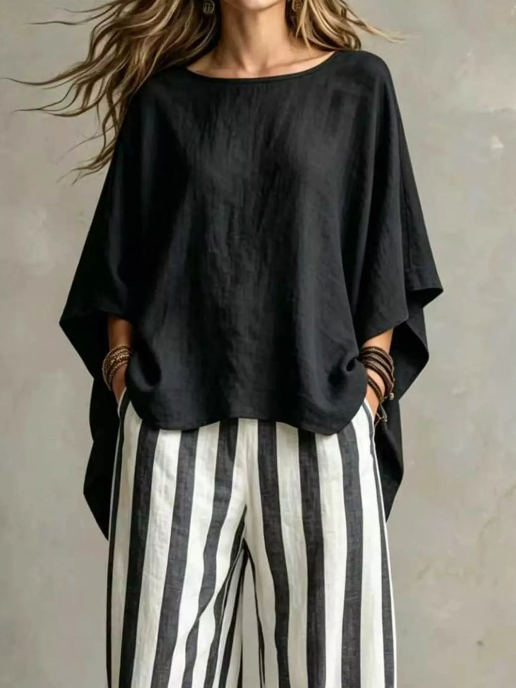 Full Size Solid Color Top and Pants Set Plus Size | STAHlin RADIANCE