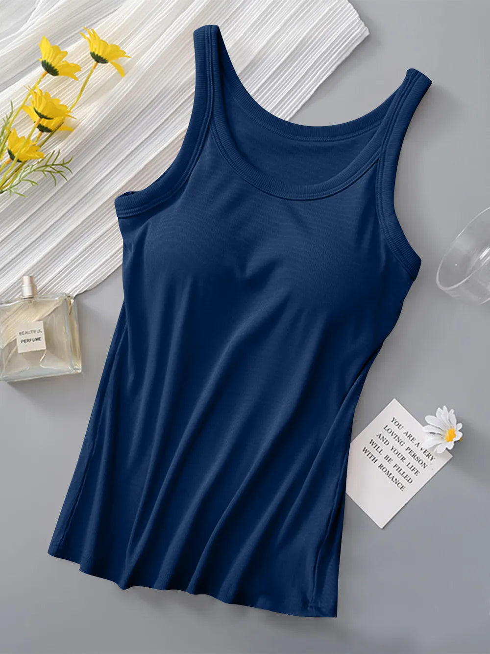 Round Neck Tank with Bra | STAHlin RADIANCE