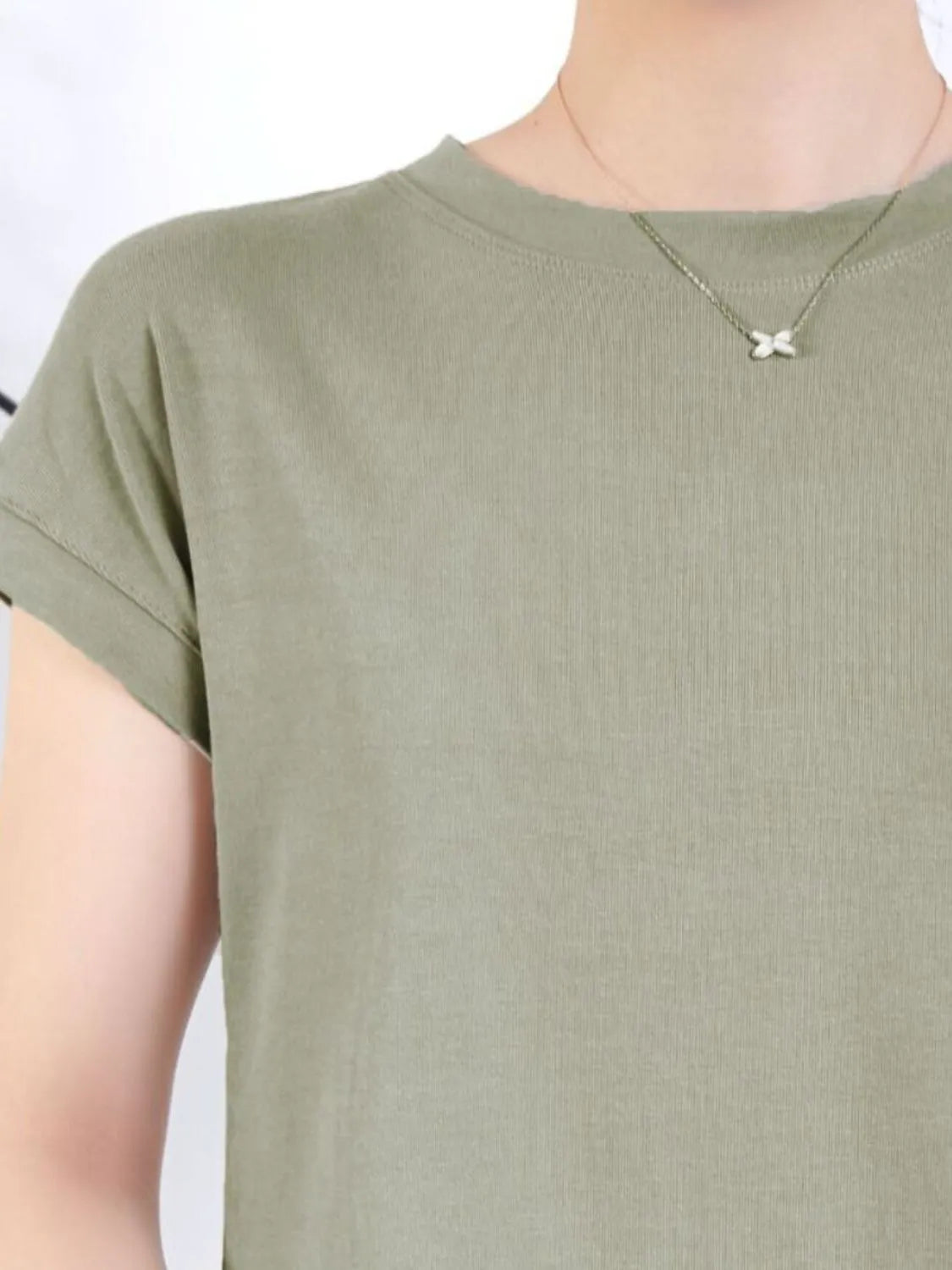 Plus Size Round Neck Short Sleeve T-Shirt | STAHlin RADIANCE