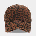 Distressed Leopard Print Cotton Baseball Cap | STAHlin RADIANCE