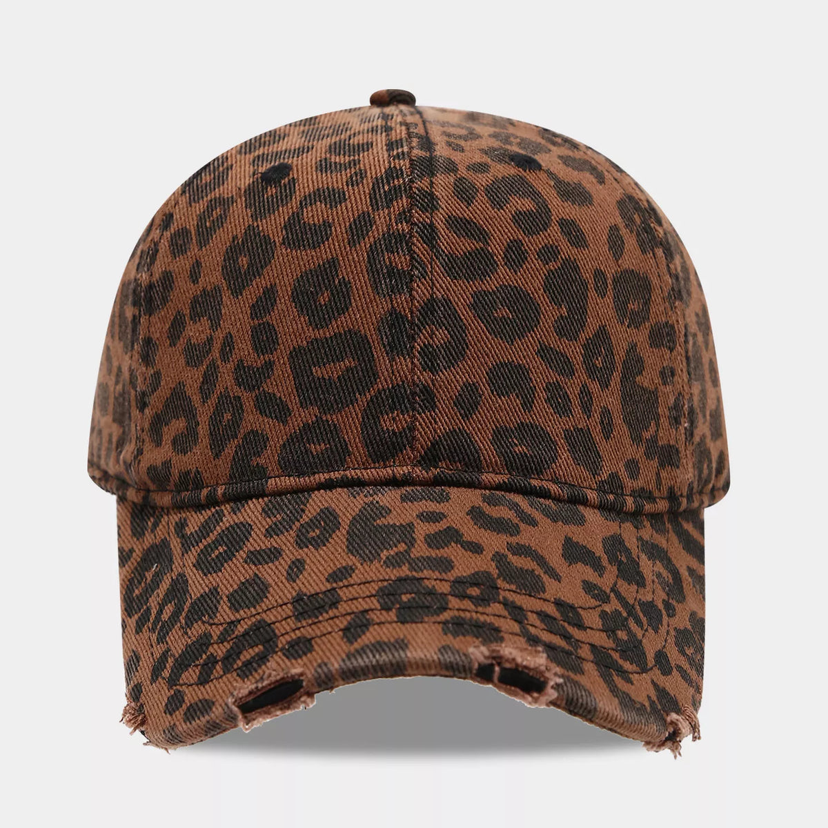 Distressed Leopard Print Cotton Baseball Cap | STAHlin RADIANCE