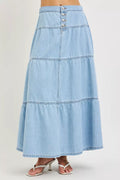 RISEN High Rise Ruffle Long Skirts | STAHlin RADIANCE