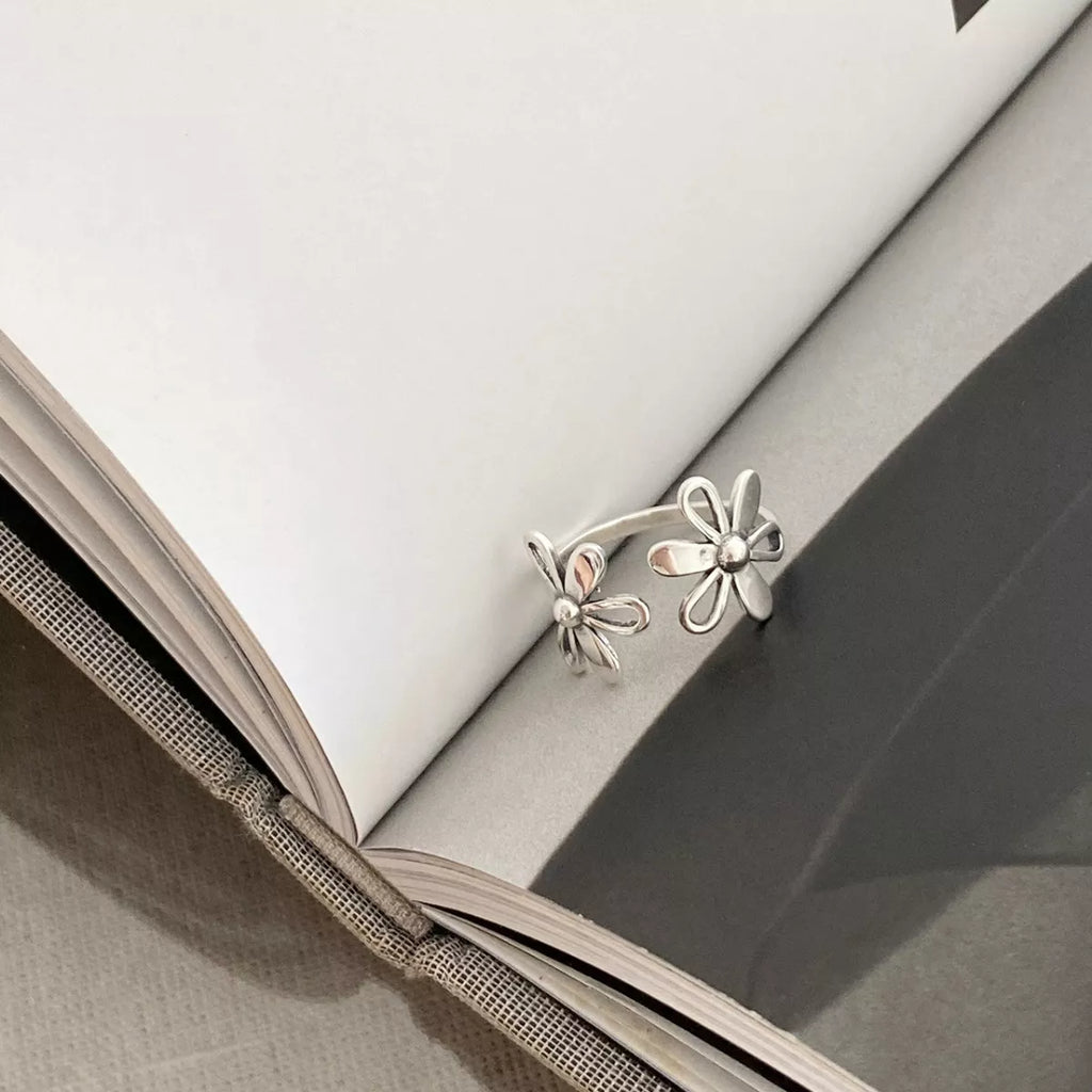 925 Sterling Silver Flower Open Ring | STAHlin RADIANCE