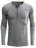 Men's Full Size Notched Long Sleeve Top Plus Size | STAHlin RADIANCE