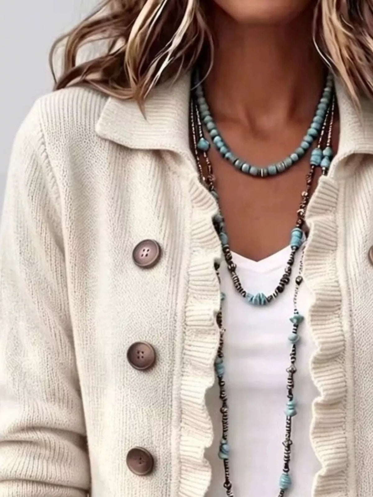 The Eloise Ruffle Cardigan | STAHlin RADIANCE