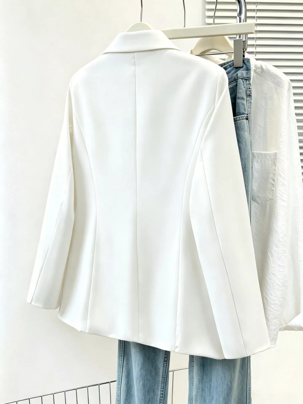 Full Size Single-Breasted Lapel Collar Blazer Plus Size | STAHlin RADIANCE