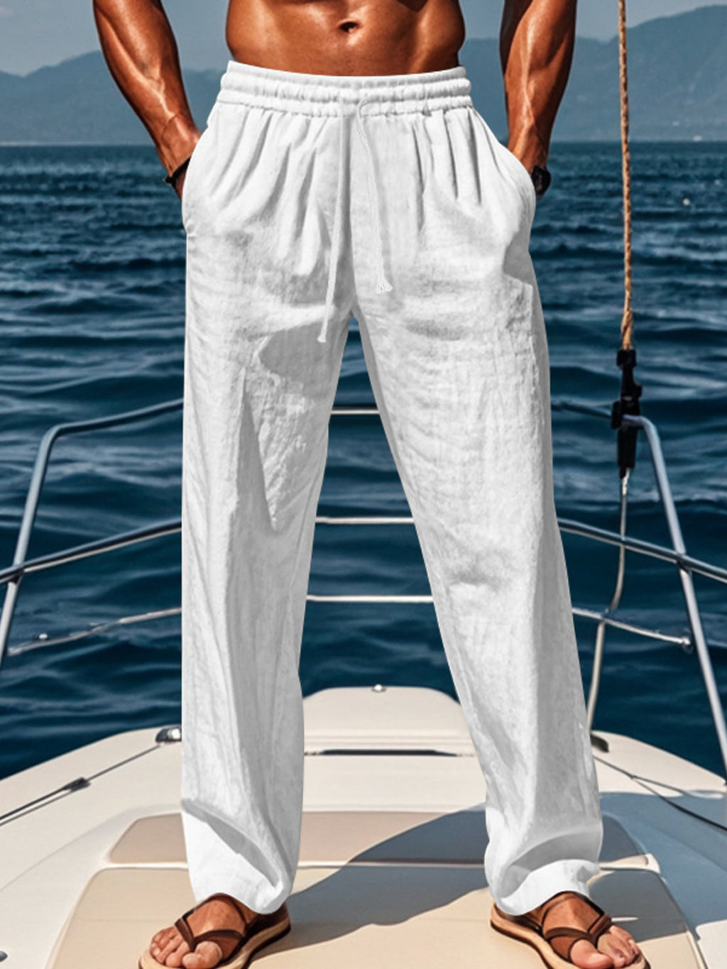 Men's Full Size Casual Loose-Fit Pants with Elastic Drawstring Waist Plus Size | STAHlin RADIANCE