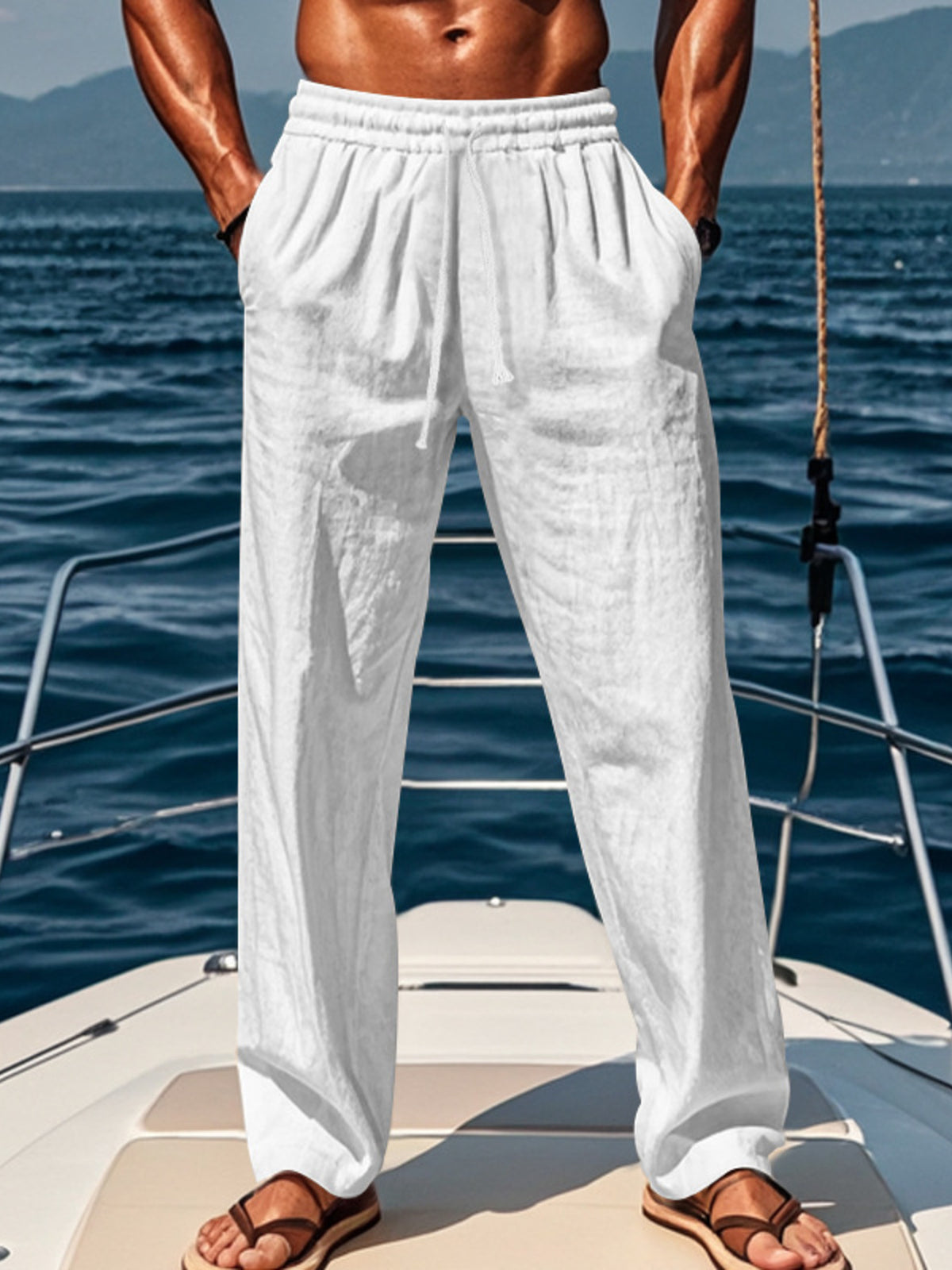 Men's Full Size Casual Loose-Fit Pants with Elastic Drawstring Waist Plus Size | STAHlin RADIANCE