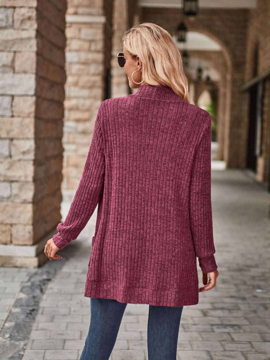 Open Front Cardigan with Pockets | STAHlin RADIANCE