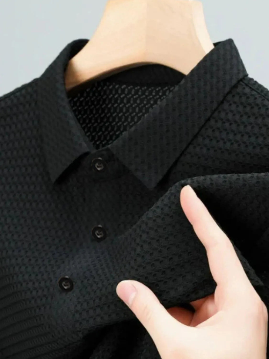 Men's Full Size Collared Neck Short Sleeve Polo Plus Size | STAHlin RADIANCE