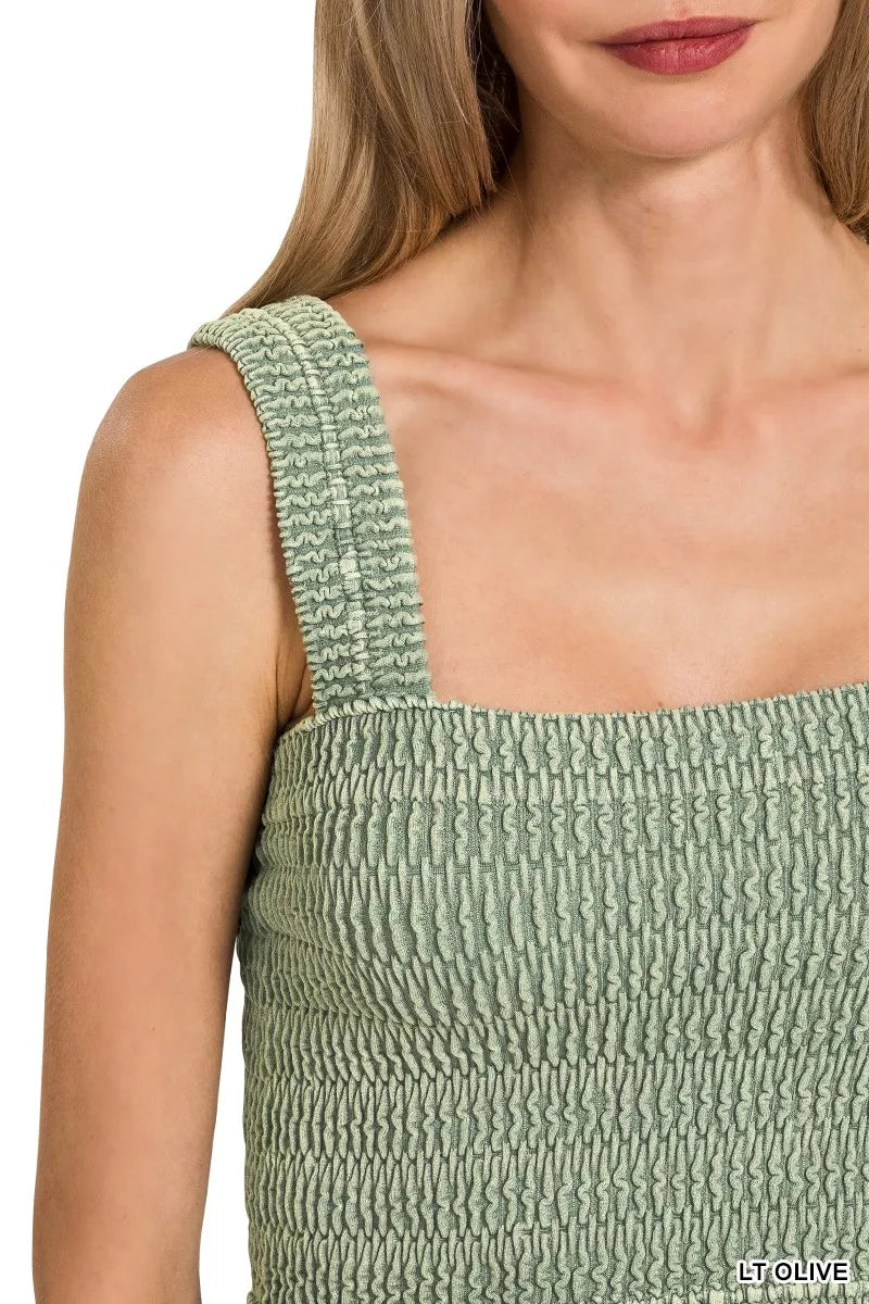 Zenana Seamless Winkle Stone Washed Bra Top | STAHlin RADIANCE