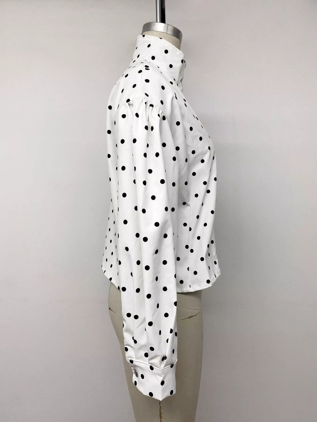 Polka Dot Zip Up Cropped Jacket | STAHlin RADIANCE
