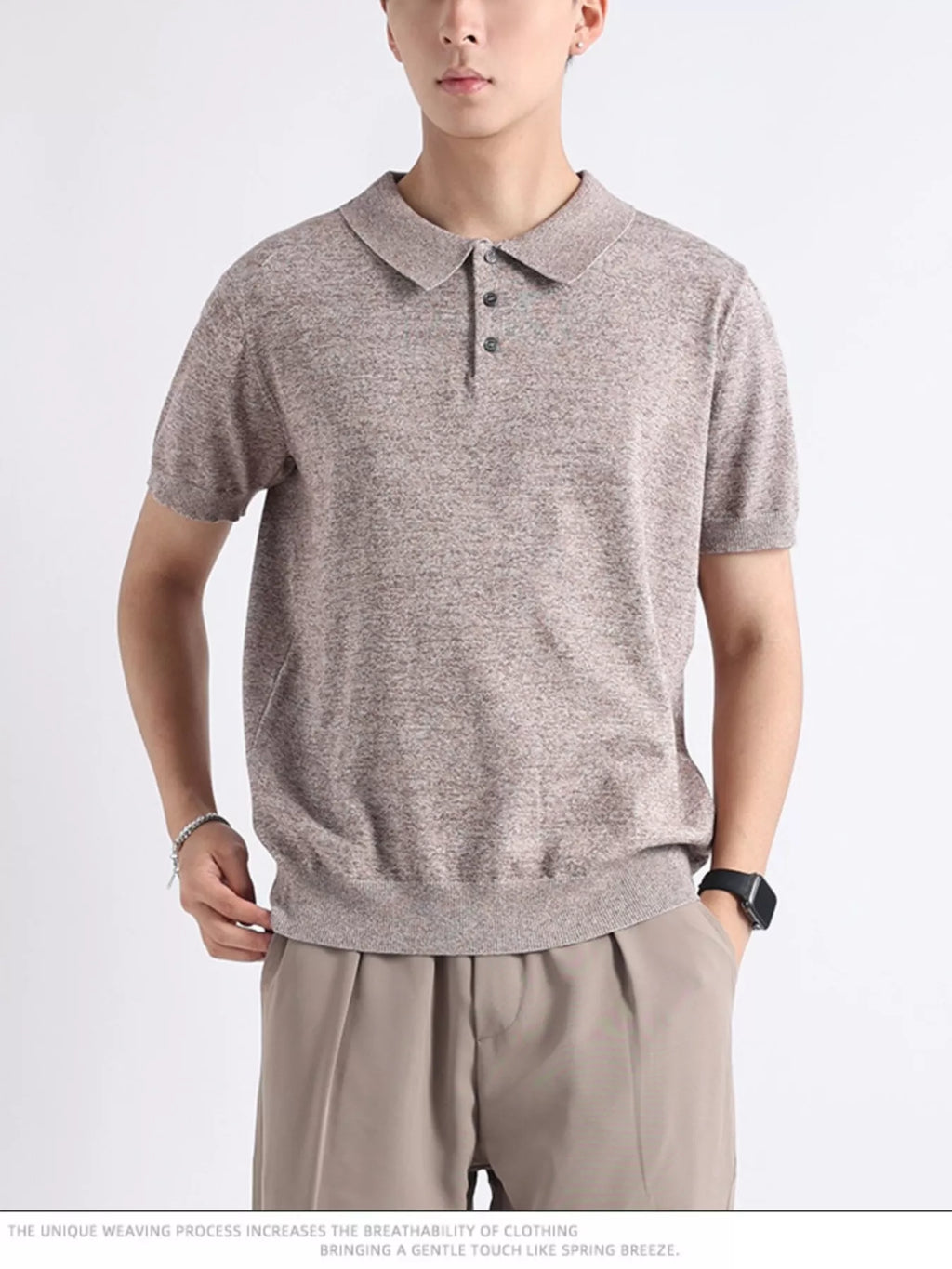 Men's Plus Size Button Detail Short-Sleeve Polo | STAHlin RADIANCE