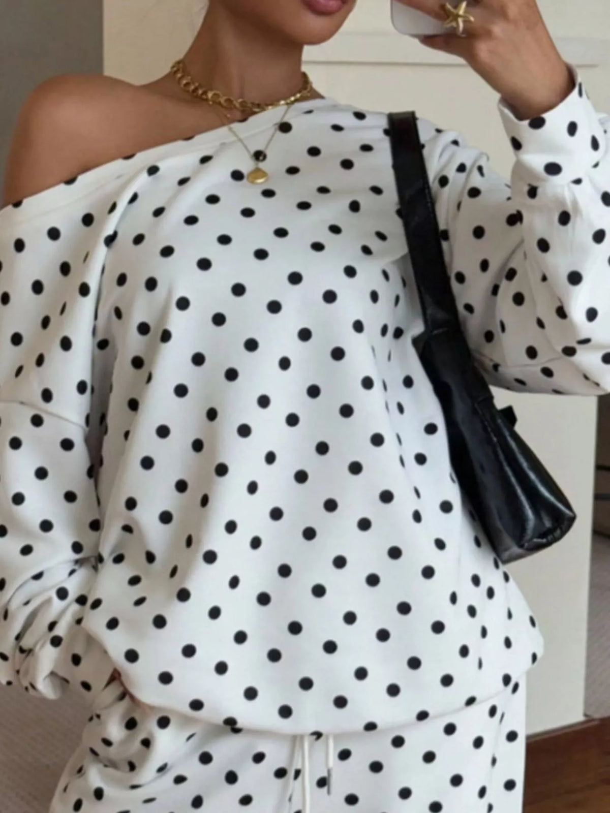 Polka Dot Long Sleeve Top and Pants Set | STAHlin RADIANCE