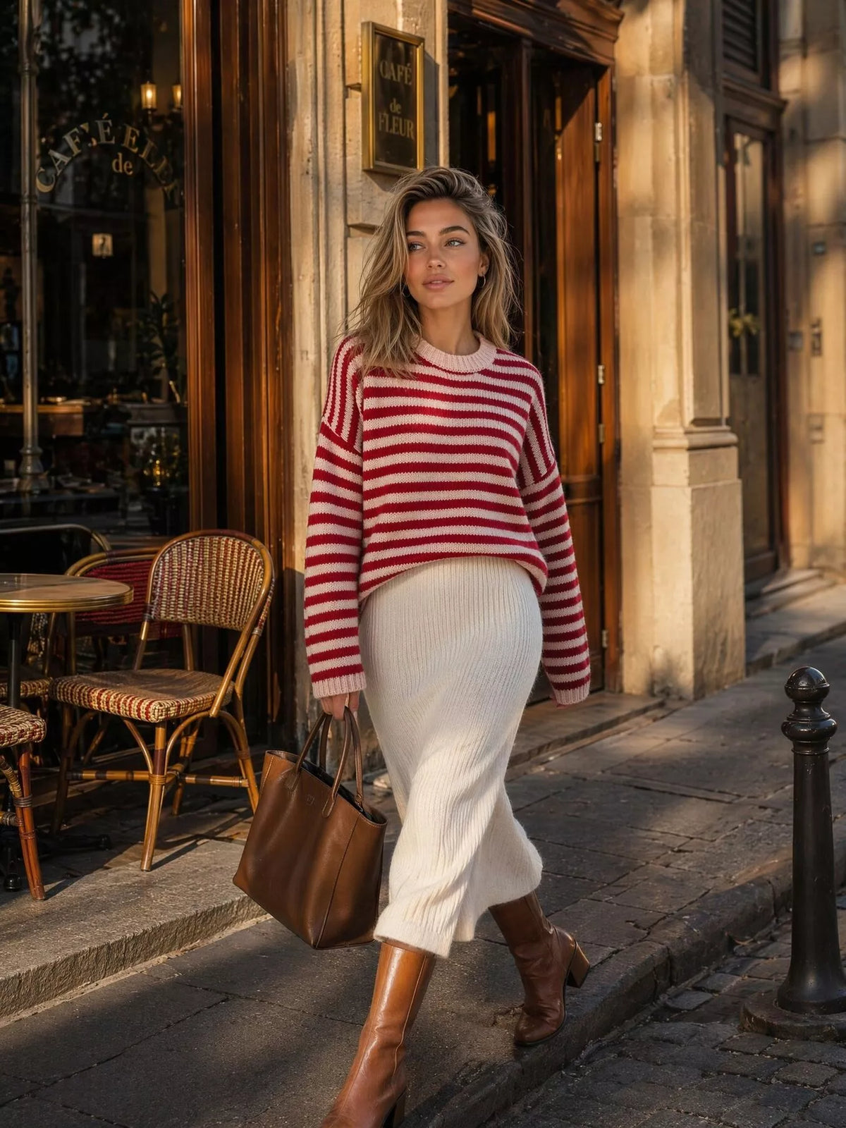 Striped Crew Neck Sweater | STAHlin RADIANCE