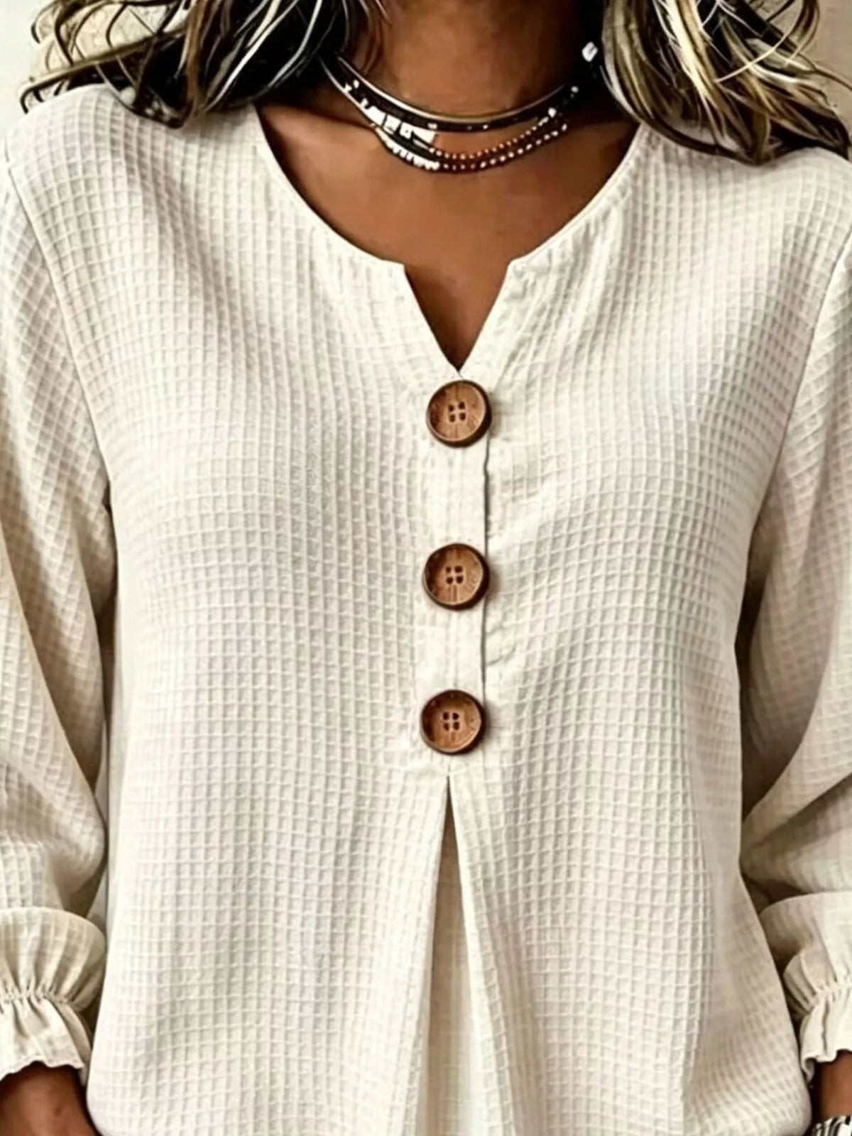 The Ivory Waffle Knit Top | STAHlin RADIANCE