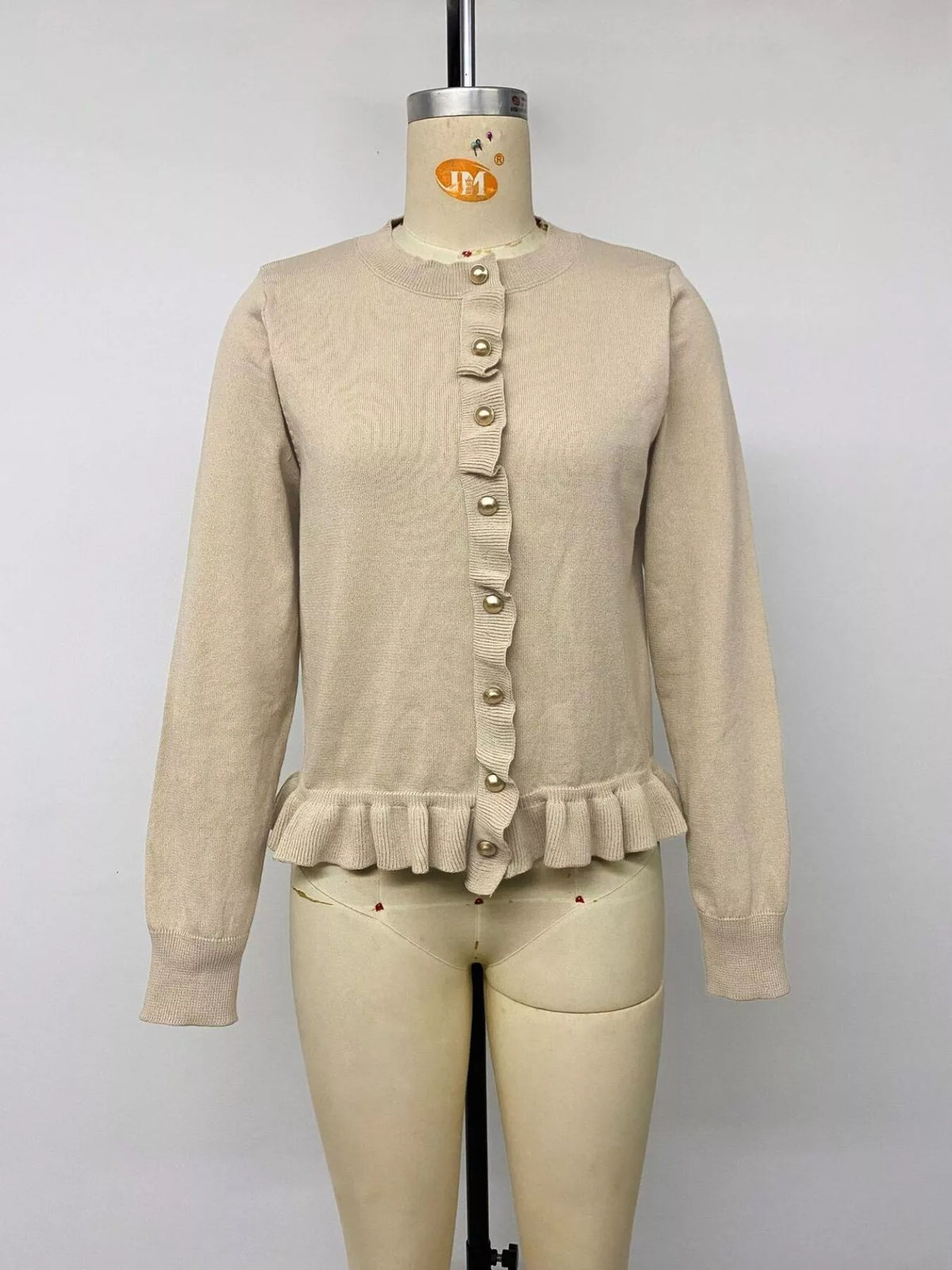 Ruffle Hem Button-Up Cardigan | STAHlin RADIANCE