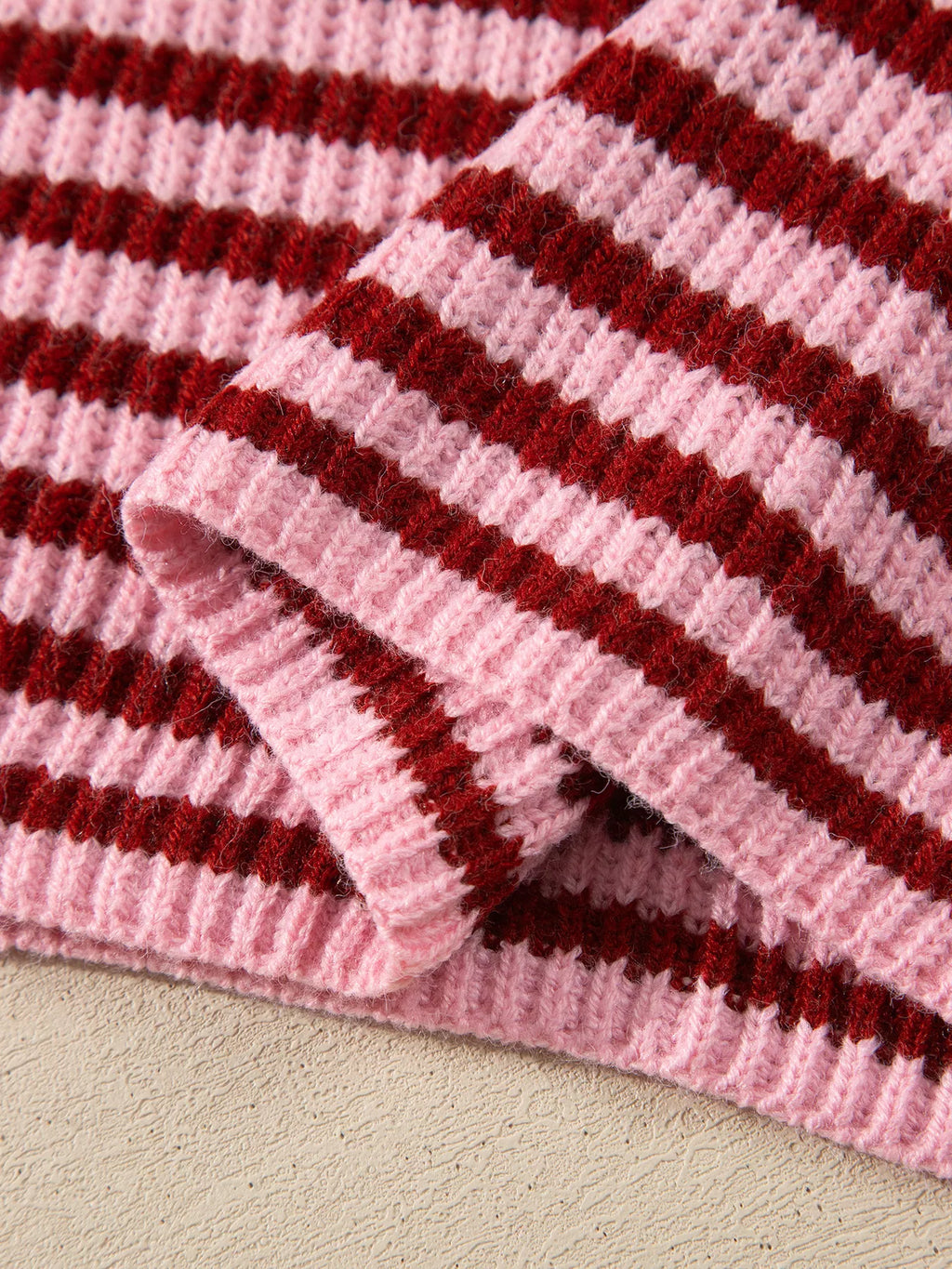 Striped High Neck Zip-up Sweater Long Sleeve Casual Fit Drop Shoulder Open Front Cardigan | STAHlin RADIANCE