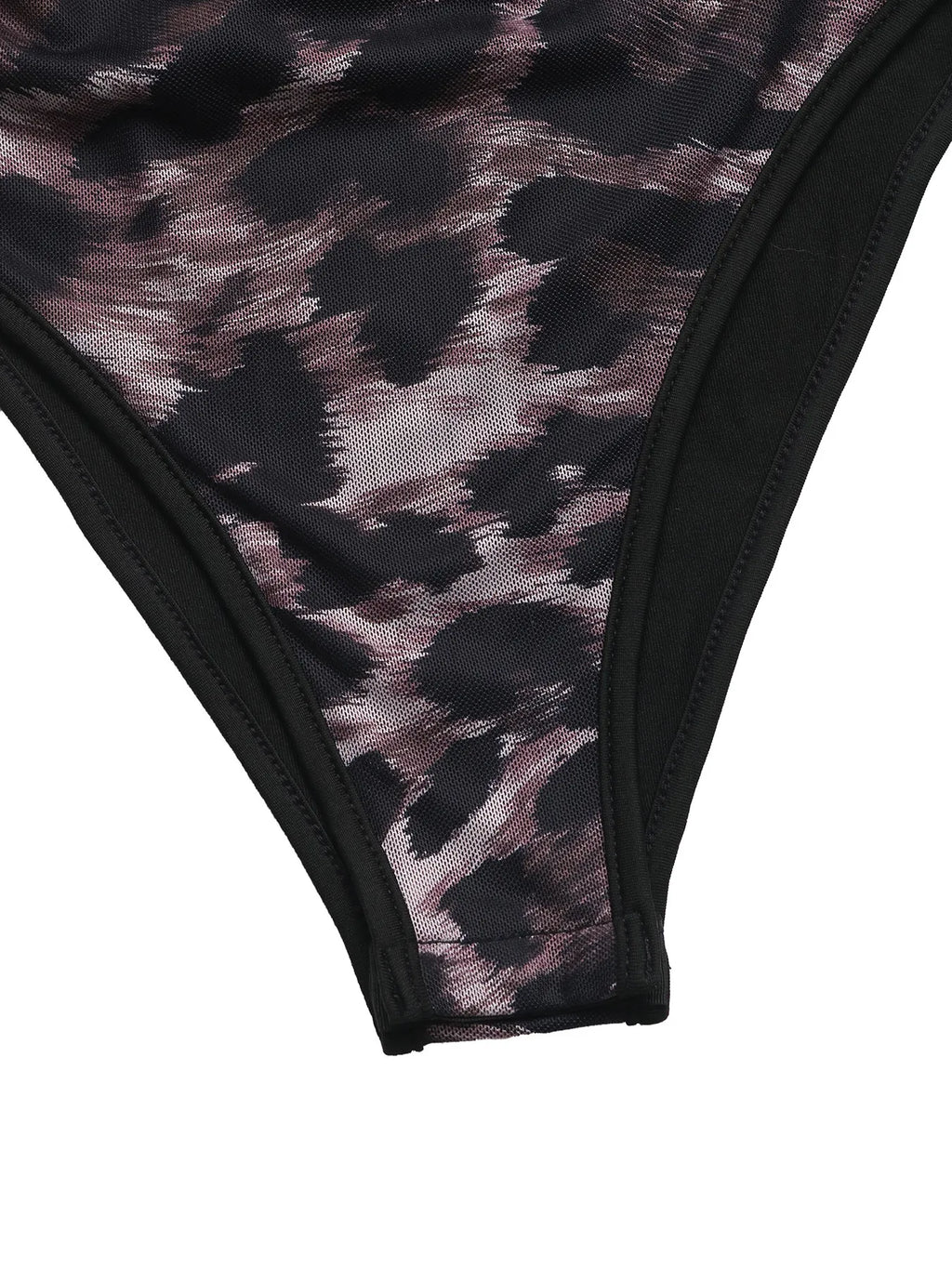 Leopard Print One Shoulder Long Sleeve Bodysuit | STAHlin RADIANCE