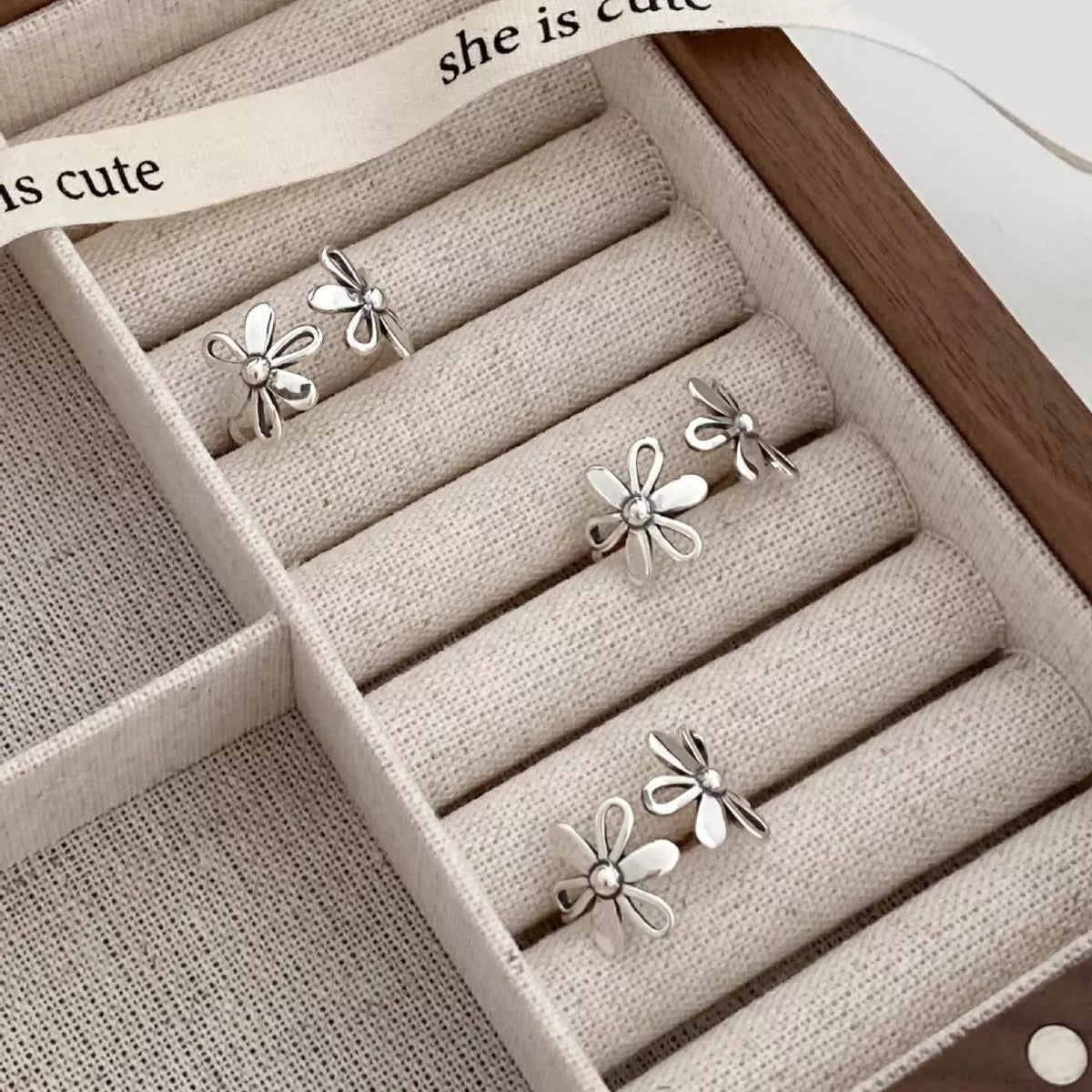 925 Sterling Silver Flower Open Ring | STAHlin RADIANCE
