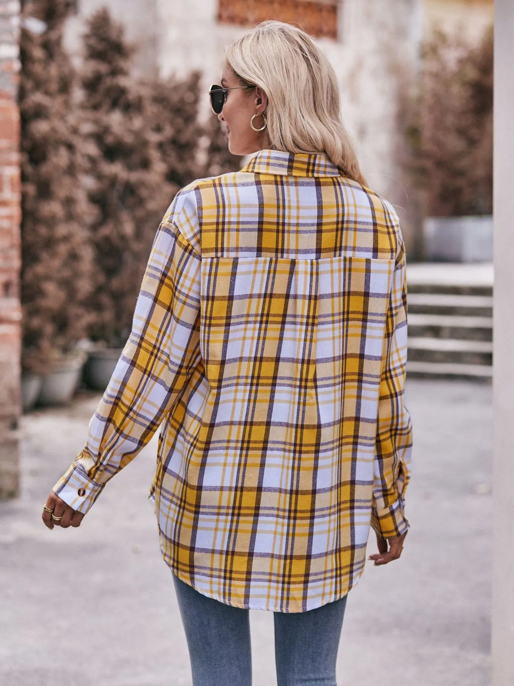 Plaid Button-Down Long Sleeve Shirt | STAHlin RADIANCE
