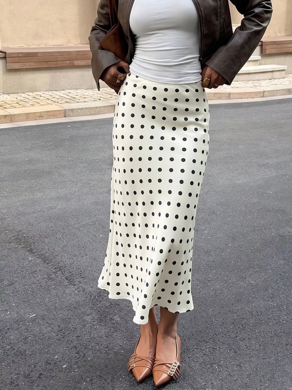 Polka Dot Midi Skirt | STAHlin RADIANCE