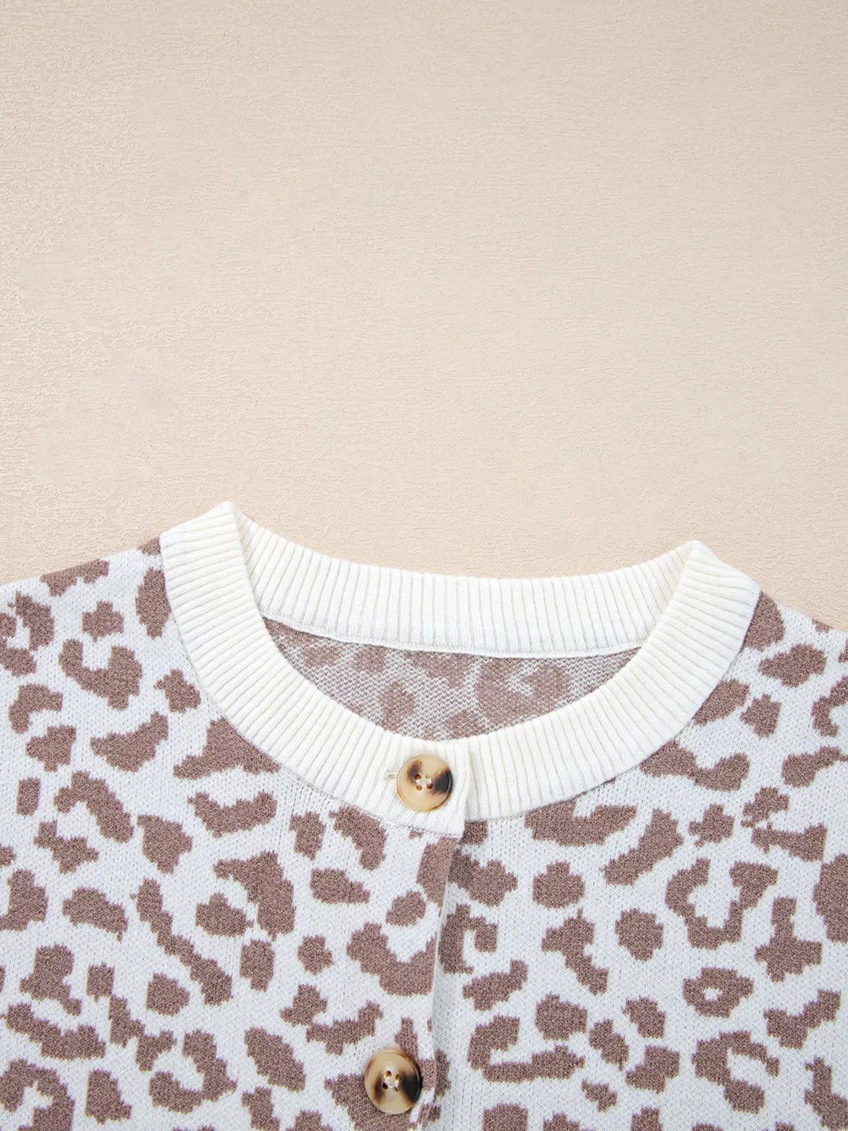 Leopard Drop Shoulder Chunky Knitted Cardigan | STAHlin RADIANCE