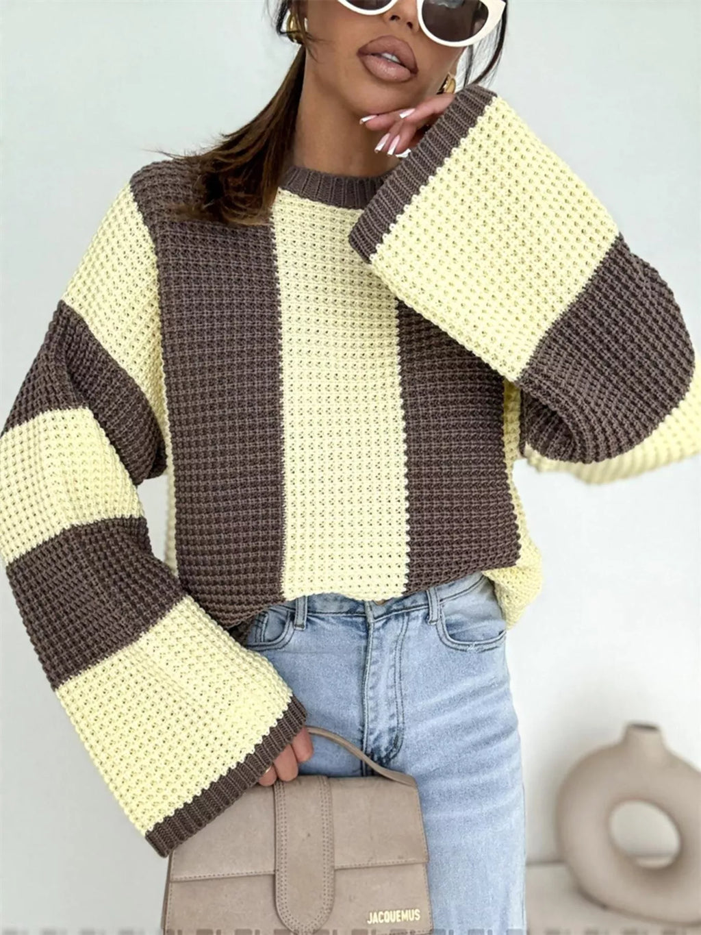 Color Block Long Sleeve Sweater | STAHlin RADIANCE