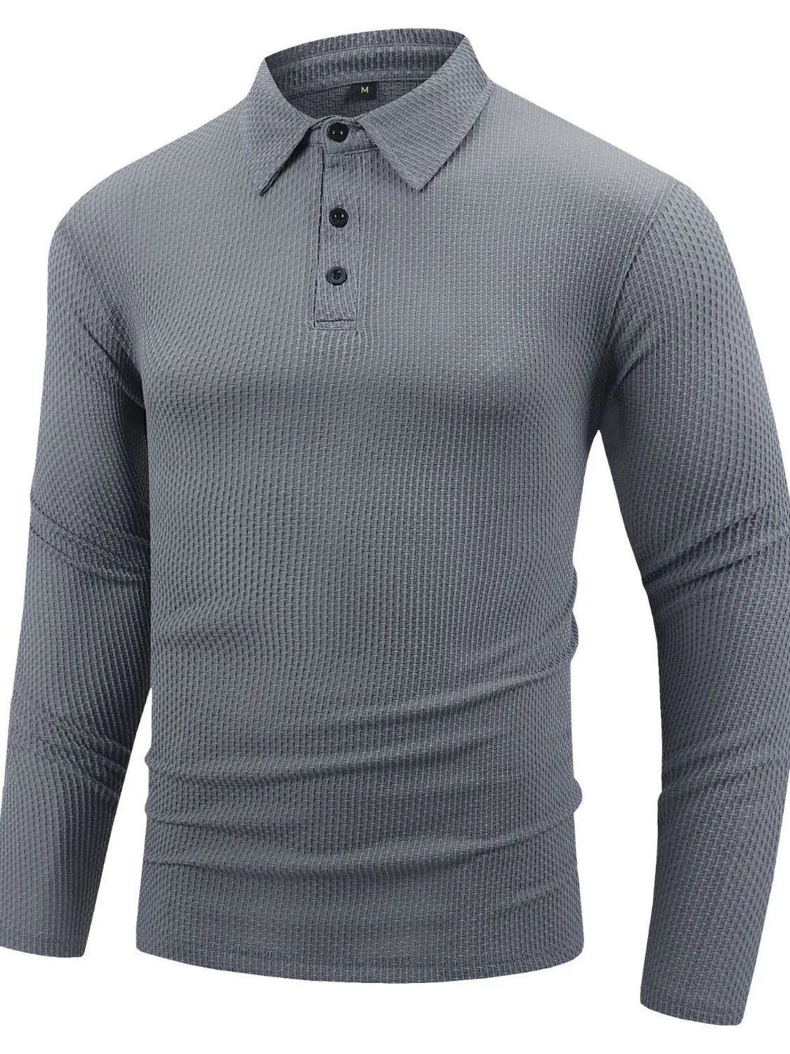 Men's Full Size Button Detail Long Sleeve Top Plus Size | STAHlin RADIANCE