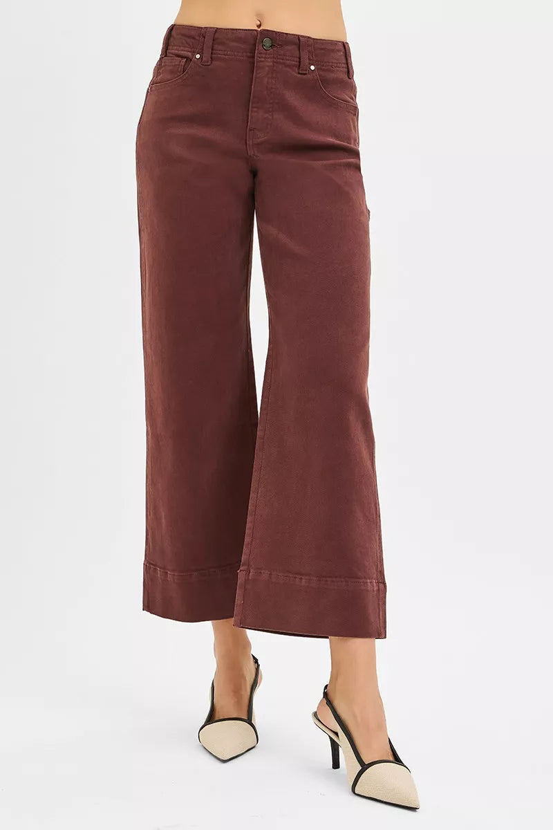 RISEN Tummy Control High Rise Crop Wide No Waist Band Pants | STAHlin RADIANCE